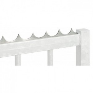 Bordure défensive en acier brut Locinox - 33,5mm de hauteur, 2000 mm de longueur, 3mm d'épaisseur