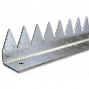 Bordure défensive pliée en acier galvanisé, 40mm de hauteur, 30mm de largeur, 2000mm de longueur, 2,5mm d'épaisseur