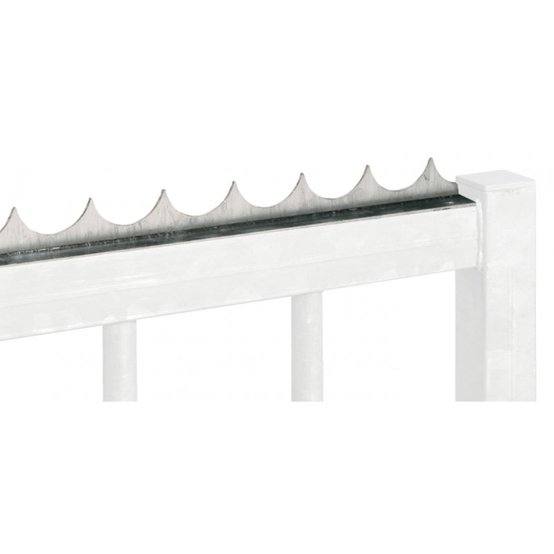 Bordure défensive galvanisée pliée à visser Locinox - 36,5mm de hauteur, 2000mm de longueur, 3mm d'épaisseur