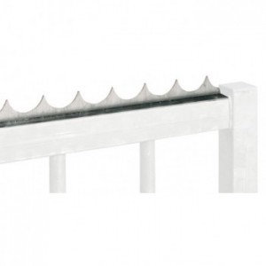 Bordure défensive galvanisée pliée à visser Locinox - 36,5mm de hauteur, 2000mm de longueur, 3mm d'épaisseur