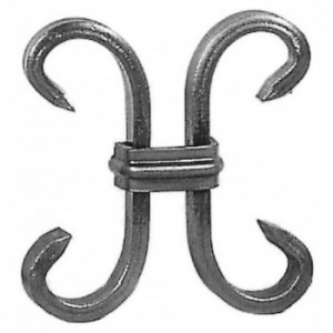 Décor pré-assemblé pour barreau carré de 12 H95 L95 en 12x6