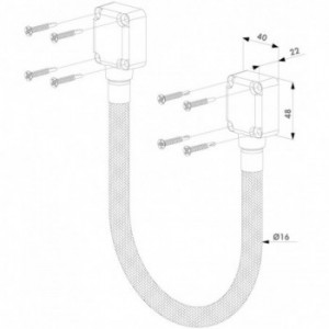 Gaine de passage renforcé en acier inoxydable 650 mm