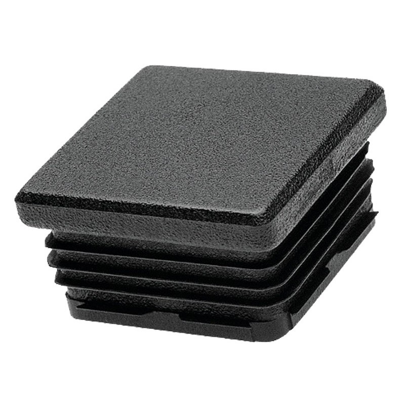 Embout plastique NOIR pour tube carré 16x16mm