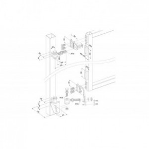EXCENTRO - Charnière Locinox à 180° pour portails et portillons installés en pente