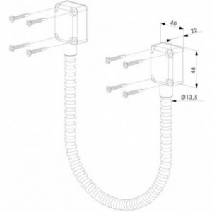 Gaine de passage en acier inoxydable 450 mm