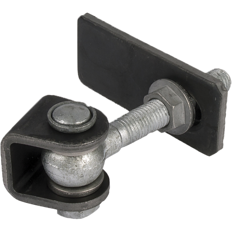 Charnière 180 degré réglage tridimensionnel - à souder - boulon à oeil M12 galvanisé (Vendu à l'unité)