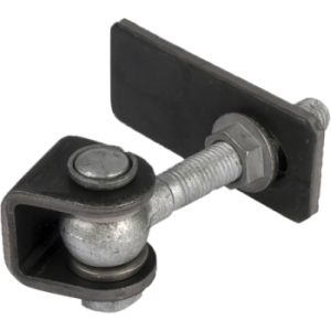 Charnière 180 degré réglage tridimensionnel - à souder - boulon à oeil M12 galvanisé (Vendu à l'unité)