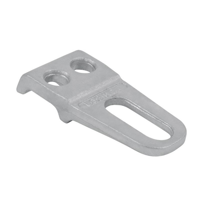 Plaque d'assemblage en aluminium brut pour gond M16