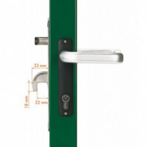 Serrure à encastrer Locinox hybride à crochet pour bois & metal - pour profil 60mm et plus