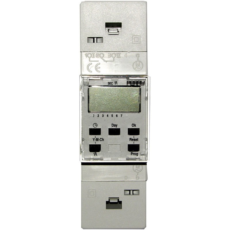 Horloge journalière modulaire 230V   1 contact NO NF