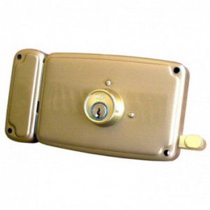 Serrure en applique - Suretés à cylindre et fouillot - modèle GAUCHE