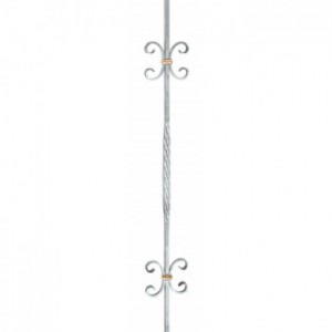 Barreau Inox 304 -  carré de 12x12mm -  H1000 -  L140mm -  deux motifs