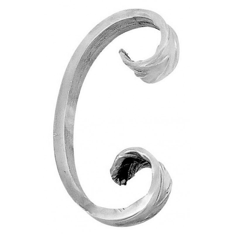 Volute inox 304 -  carré de 12x6mm -  H140 -  L60