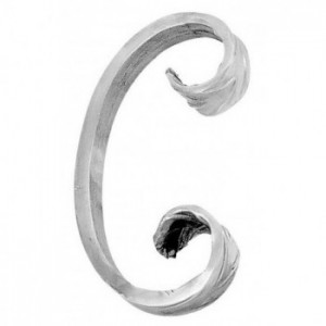 Volute inox 304 -  carré de 12x6mm -  H140 -  L60