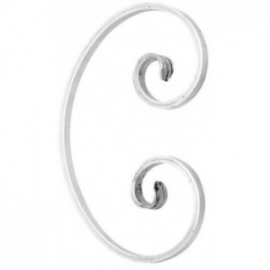 Volute inox 304 -  carré de 12x6mm -  H210 -  L130