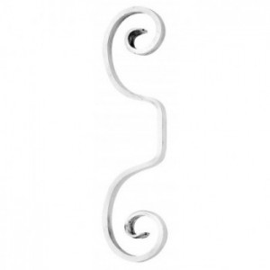 Volute inox 304 -  carré de 12x6mm -  H260 -  L65