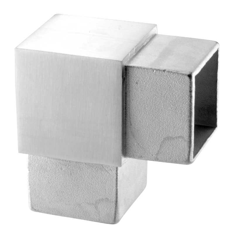 Raccord 90°  pour tube carré 20x20x1,5mm