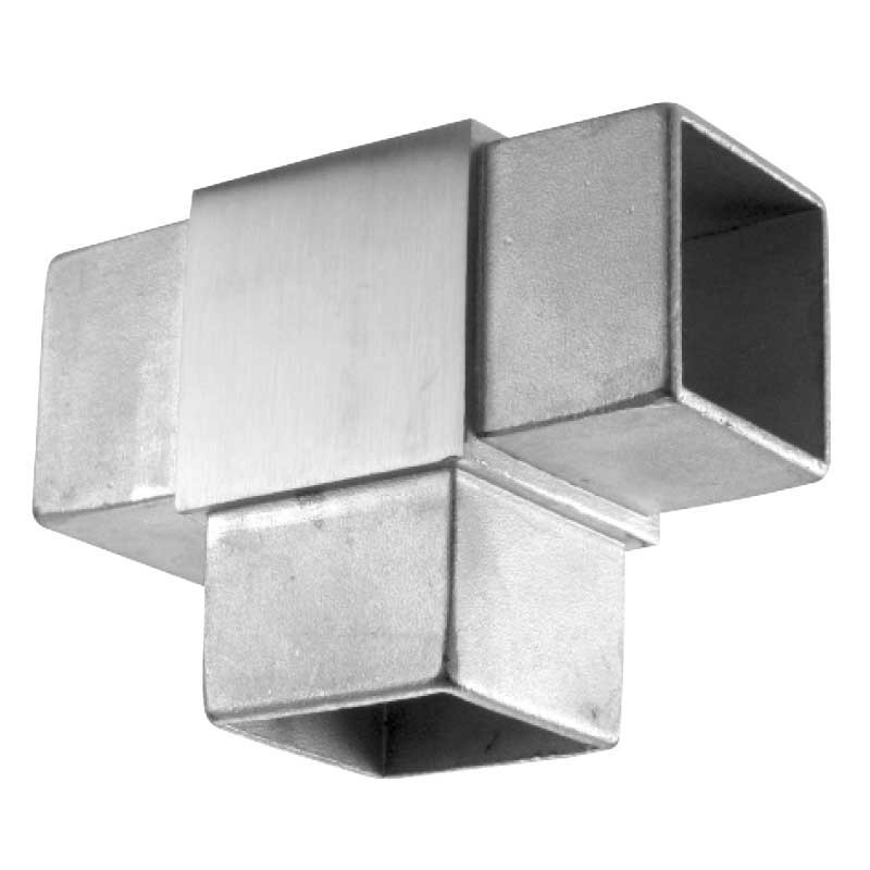 Raccord en T pour tube carré 40x40x2,0mm