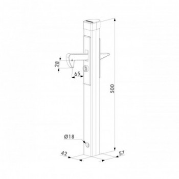 Arrêt à bascule en aluminium Locinox pour porte et portail - IN-GATE CATCHER