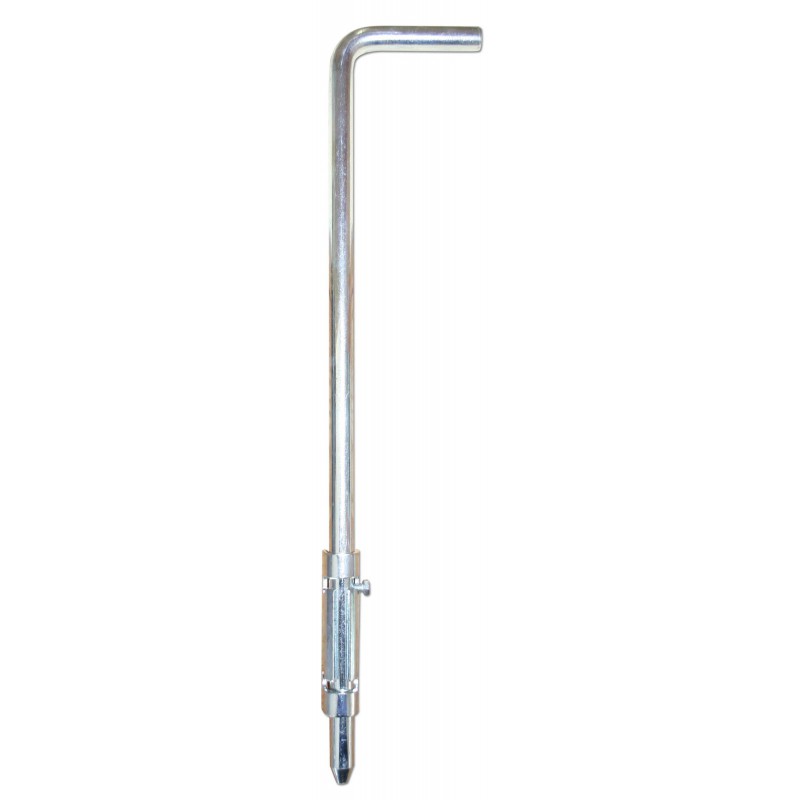 Verrou baïonnette pour portail - cavalier à souder - hauteur 520mm - largeur tige horizontale 100mm - ø16mm