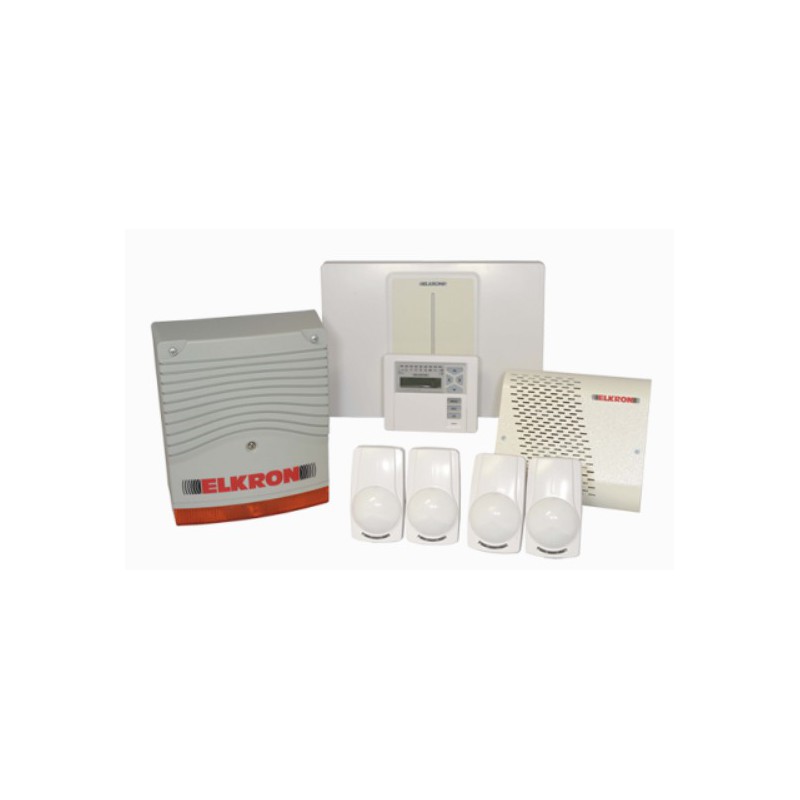 KIT d'alarme filaire + clavier déporté + 4 détecteurs I.R + Sirènes int. et exté.