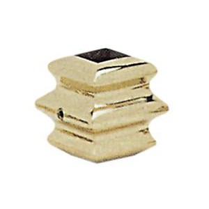 Garniture carrée en laiton pour barreau - 40x40mm - trou carré de 16,5mm - hauteur 40mm - avec vis pointeau