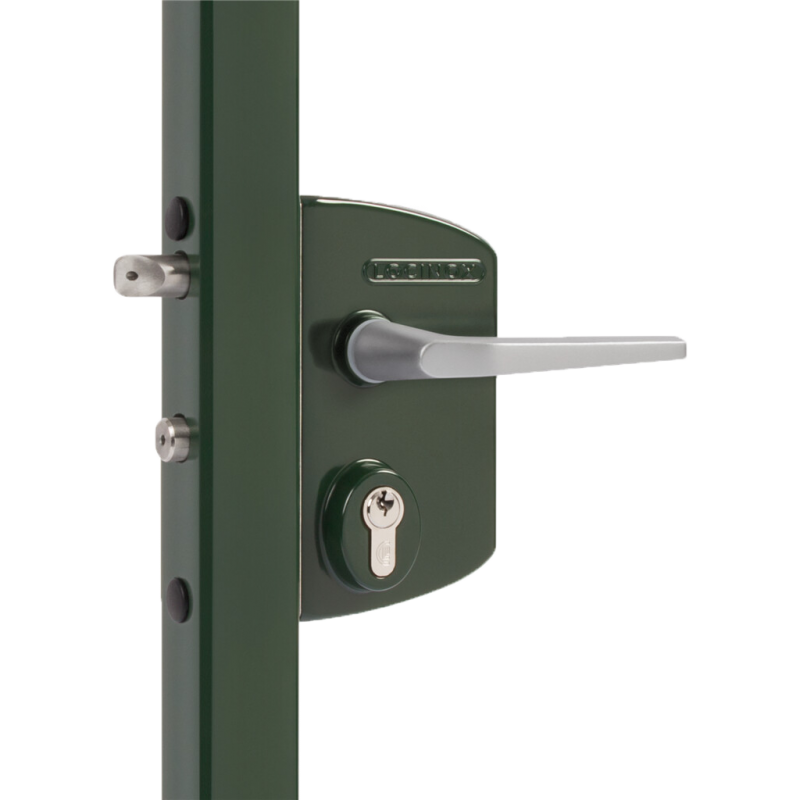 SERRURE INDUSTRIELLE - Serrure type industriel de haute qualité pour profils carrés de 60 à 80mm en 6009 avec 3006M - Paire