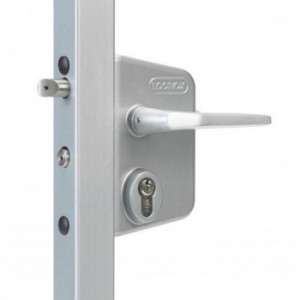 Serrure argent   profil 80 90 100 entr.60mm