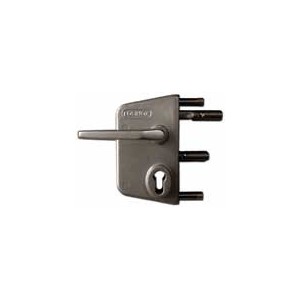 Serrure blanche pour profil 60 70 80 entr.60mm fix. vis