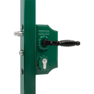 Serrure fer forgé PETIT Mod. verte  40 à 50mm