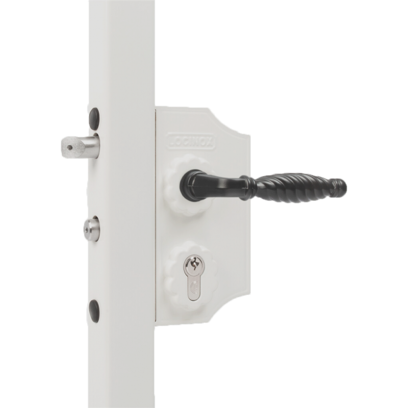 Serrure fer forgé PETIT Mod. blanche  40 à 50mm