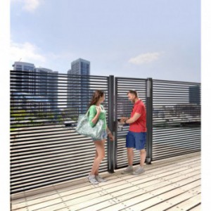 Serrure à code mécanique + accès libre - Argent