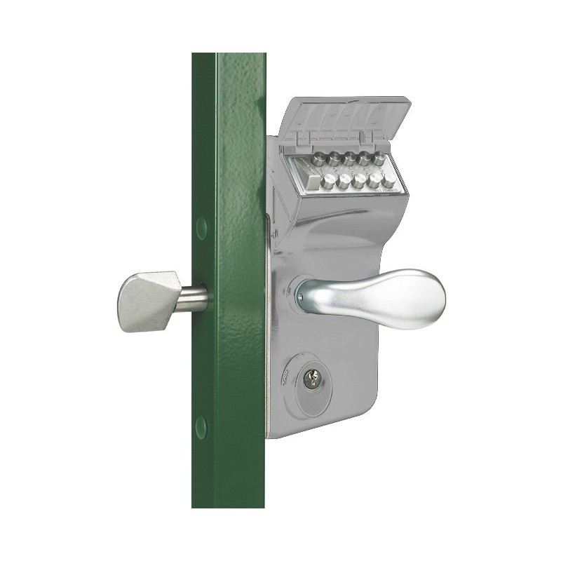 Serrure à code mécanique alu pour portail coulissant - Profil 60mm