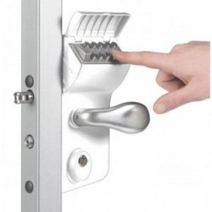 Serrure à code mécanique blanche   de 30 à 50mm