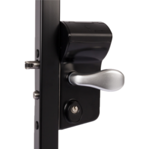 Serrure à code mécanique Locinox pour portail battant - noire - pour profils de 60 à 80mm