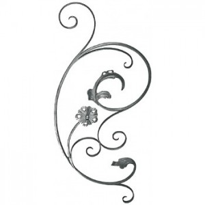 Volute rond de 12mm avec feuille 400x1000mm (droit) (jusqu'à rupture de stock)