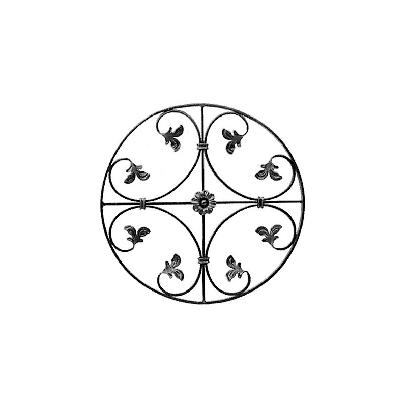 Panneau en volute 20x6mm - 12X6mm ø500mm