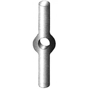 Barre perforée droite - 2000mm - Trous de ø16mm - Section de ø16mm - Acier brut