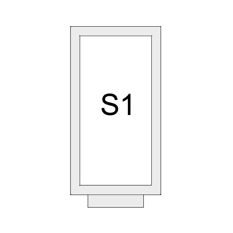 Panneau principal (S1) sur mesures de portail sectionnel - Dimensions max : Hauteur 2m x Largeur 1,5m - Acier brut