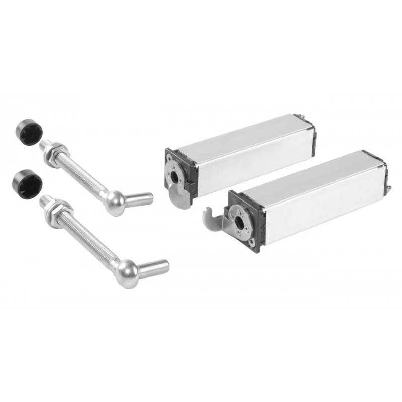 Paire de gonds à ressort Locinox Swing 40 - Longueur 150mm - pour tube de 40x40mm