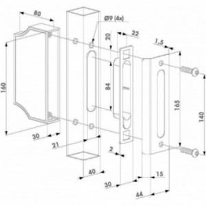 Contre boîtier brut (couleur alu) 40mm | LAKQH2 | LAKYF2