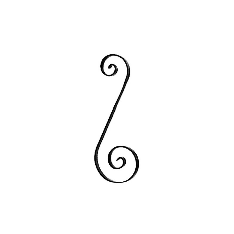 Volute en 'S' non symétrique - 14x6 - 360x120