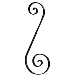 Volute en'S' non symétrique - 12x6 - 360x120 - à froid