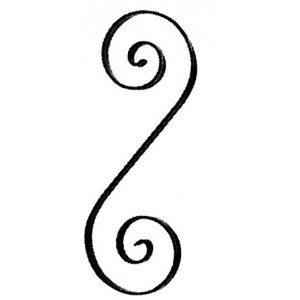 Volute en'S' symétrique - 12x6 - 360x120