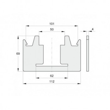 Pièce d'assemblage pour rail en kit