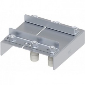 Plaque de guidage pour portail coulissant télescopique - 4 olives pour tube de 42 à 60,5mm - pour référence VA5101 FAC