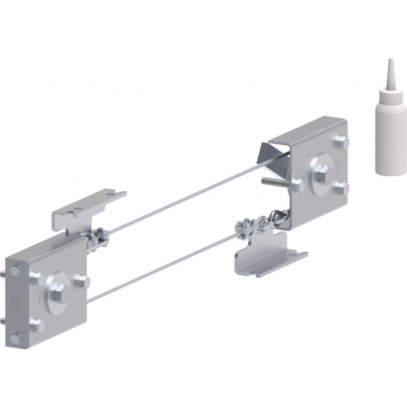 Ensemble de transmission à câble pour portail coulissant télescopique de longueur 4m maximum - Système télescopique FAC