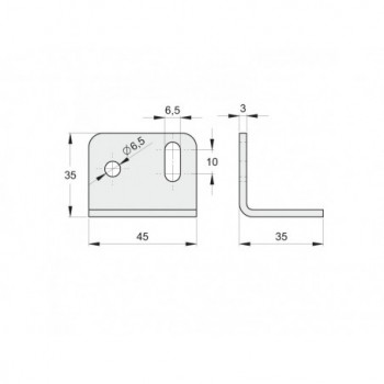 Équerre de fixation pour système télescopique pour portail coulissant