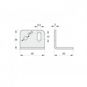 Équerre de fixation pour système télescopique pour portail coulissant