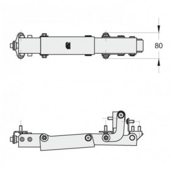 Joint d'assemblage articulé pour système portail pliant